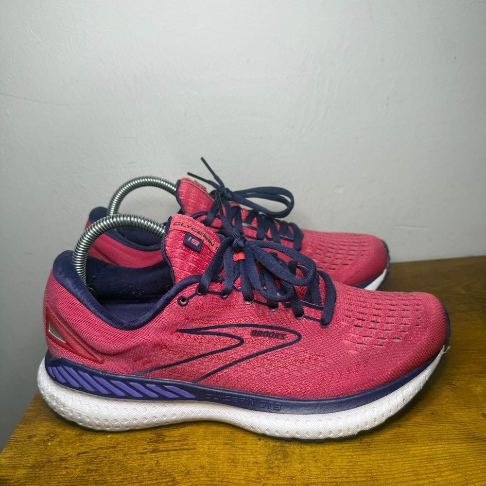 Brooks Glycerin GTS 19 Running Shoes Women Size 9.5 Pink Purple 1203441B669
